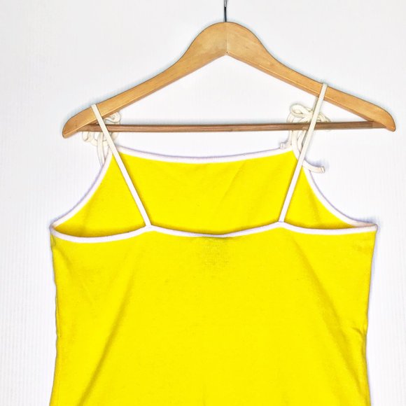 VINTAGE TOMMY JEANS Yellow Tank Top Extra Large - Picture 9 of 12